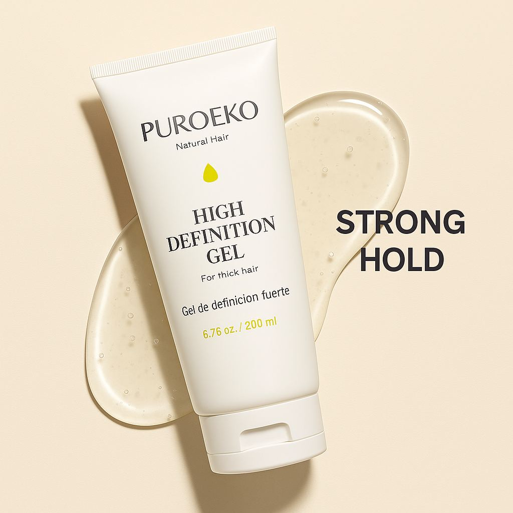 Etiqueta de ingredientes del Gel de definición PUROEKO High Definition