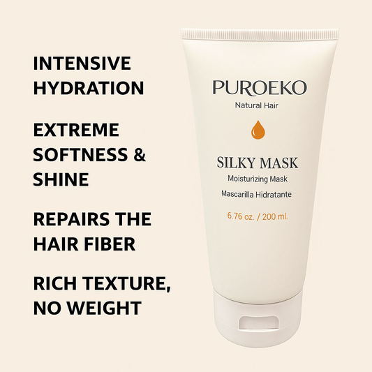 Vista lateral de la Mascarilla PUROEKO Silky Mask acabado sedoso