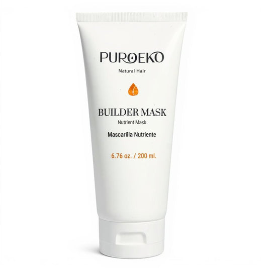 PUROEKO Builder Mask – Mascarilla capilar reparadora para cabello seco y dañado | Nutre, fortalece y mejora la suavidad y el brillo – 1 envase de 200 ml
