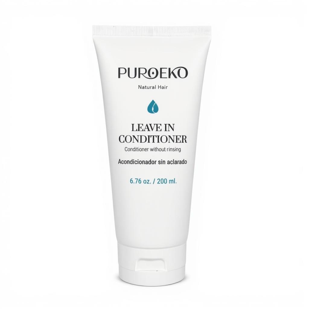 PUROEKO Leave-In Conditioner – Acondicionador sin aclarado para cabello rizado y seco | Hidratación, desenredado y control ligero del frizz – 1 botella de 200 ml