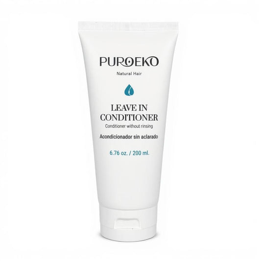 PUROEKO Leave-In Conditioner – Acondicionador sin aclarado para cabello rizado y seco | Hidratación, desenredado y control ligero del frizz – 1 botella de 200 ml