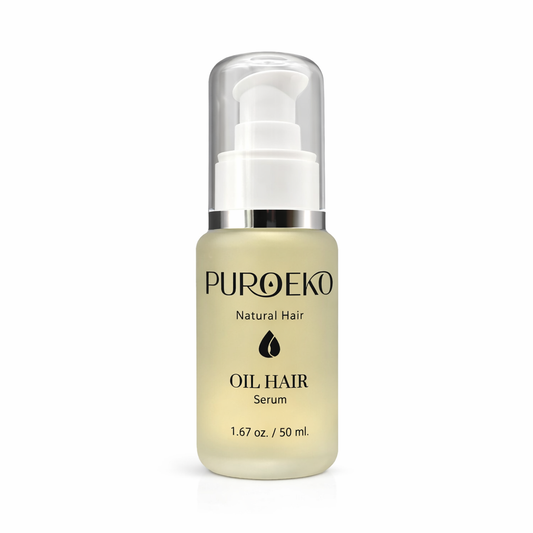 PUROEKO Hair Oil Serum – Sérum capilar anti-frizz | Brillo, suavidad y control del encrespamiento con aceite de argán – Acabado ligero no graso – 1 botella de 50 ml