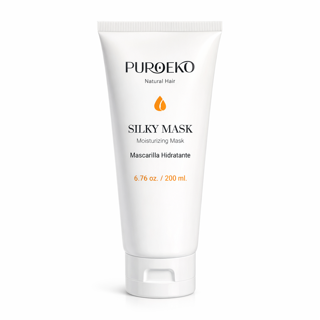 PUROEKO Silky Mask – Mascarilla hidratante para cabello seco | Hidratación profunda, suavidad sedosa y control del frizz – 1 envase de 200 ml