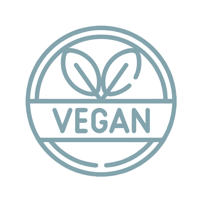 Ícono Vegano celeste